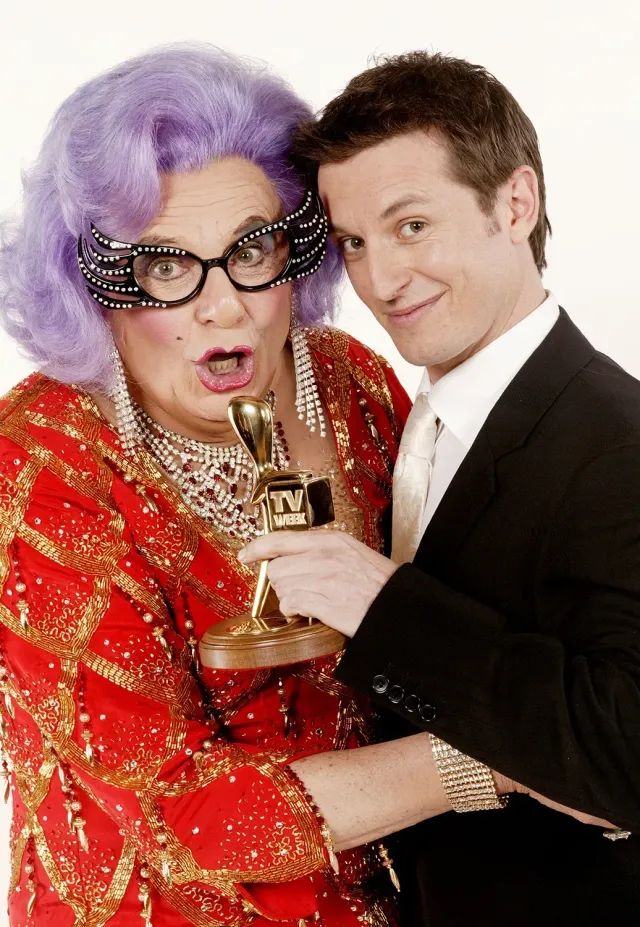 dame edna + rove mcmanus
